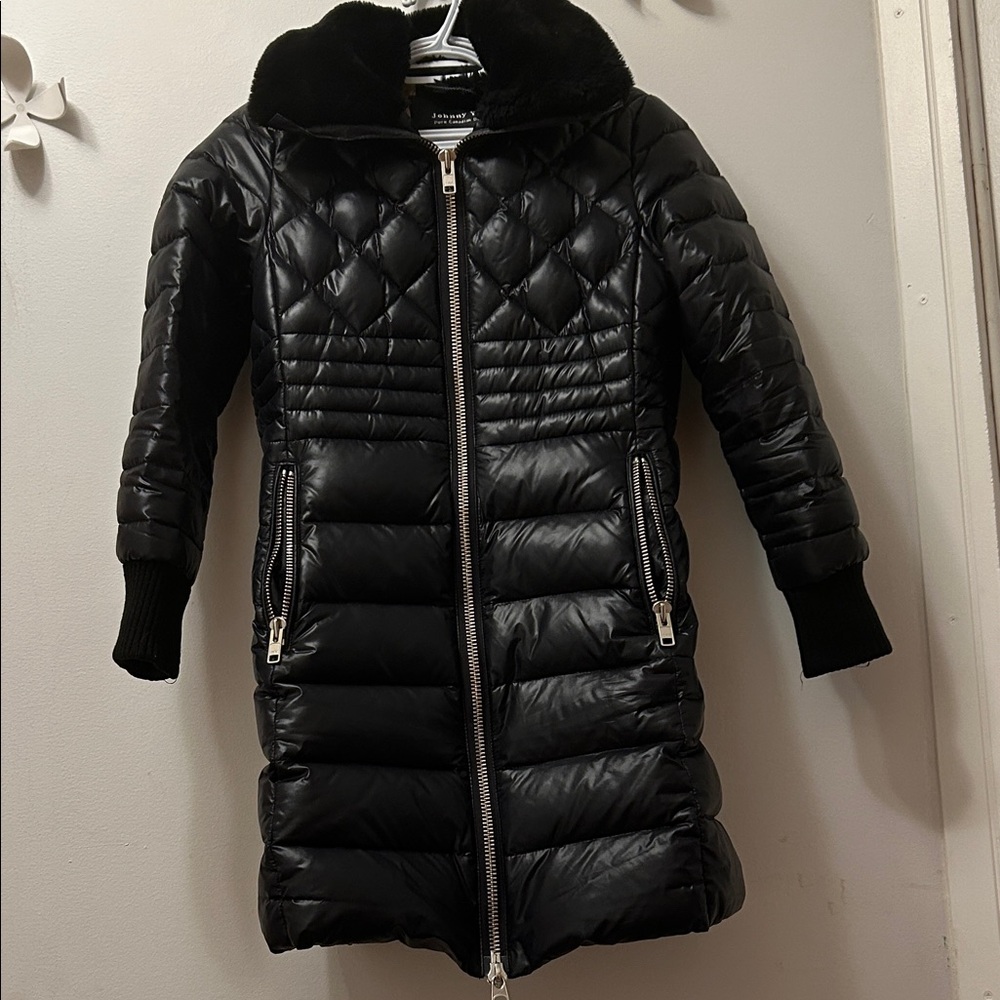 Elegant Black Quilted Women's Coat